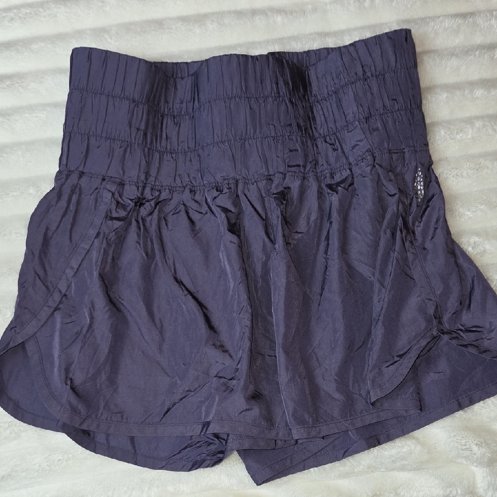 Free People Movement THE WAY HOME Shorts M medium Navy Blue PURPLE Girls Womens